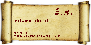 Selymes Antal névjegykártya